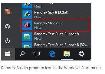 Launch the Ranorex Studio