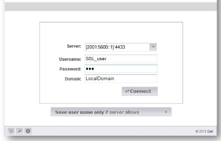 remote server's IPv6 address