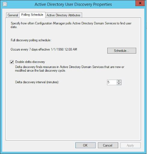 Enable Active Directory User Discovery 
