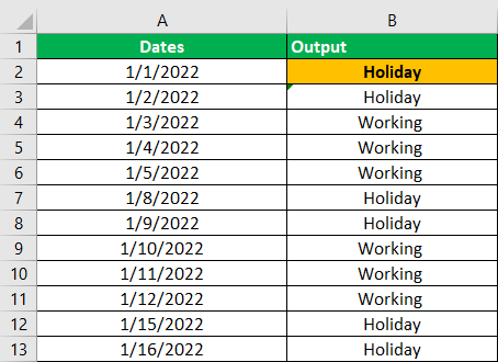 How to use the workday function in excel EX4