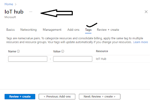 IOT HUB Tags